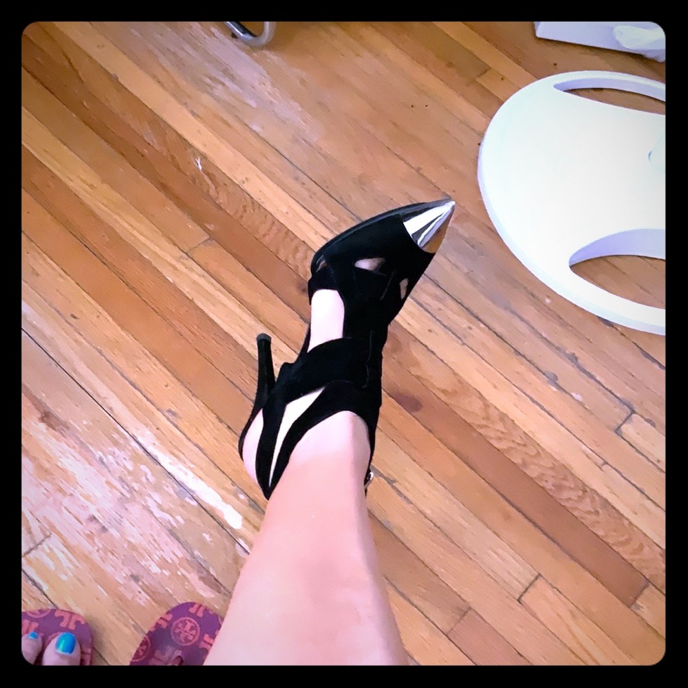 Black Suede Jeffrey Campbell heals
